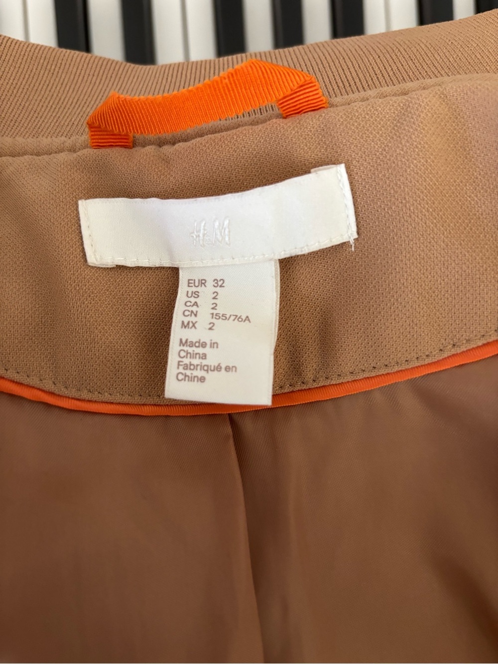H&M Tan Zip-Front Jacket - Picture 9 of 12